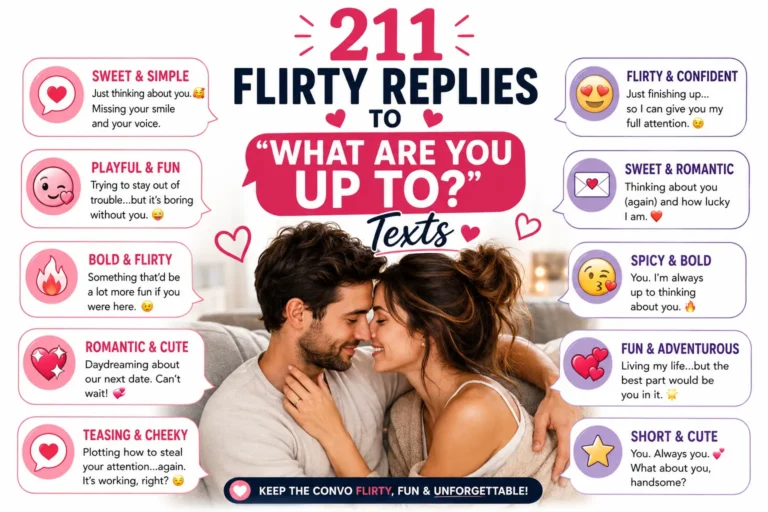 211 Flirty Replies to What Are You Up To Texts