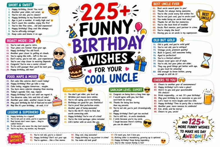 225 Funny Birthday Wishes for Your Cool Uncle