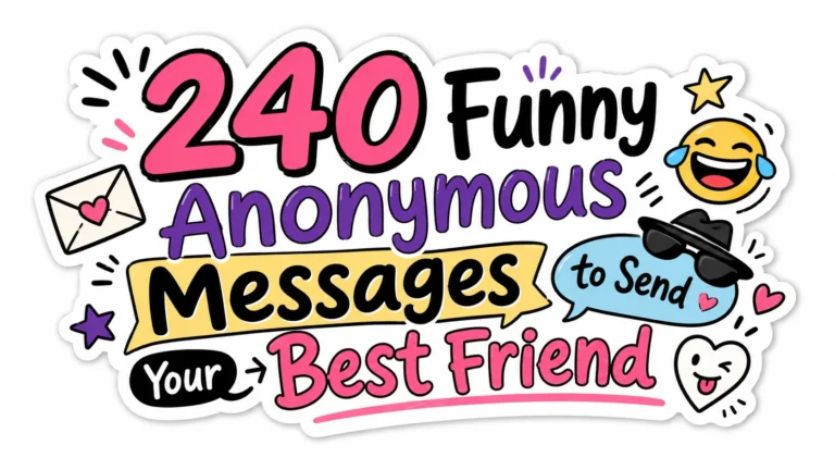 240 Funny Anonymous Messages to Send Your Best Friend