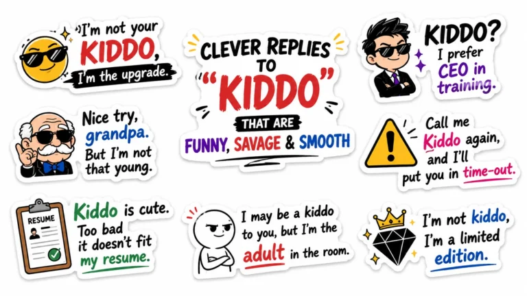 Clever Replies to “Kiddo” That Are Funny, Savage & Smooth