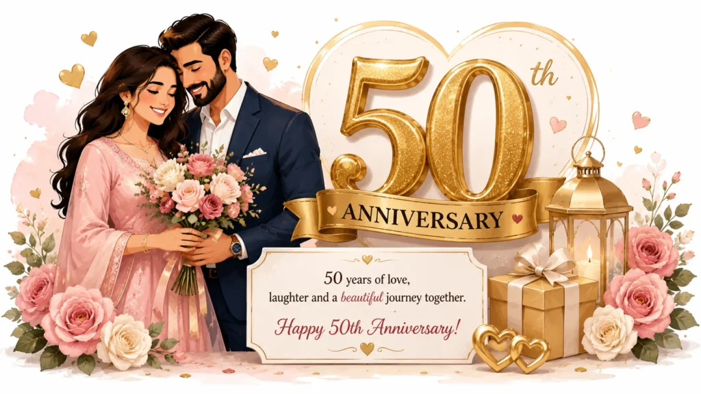 50th Anniversary Wishes for Daughter and Son-in-Law