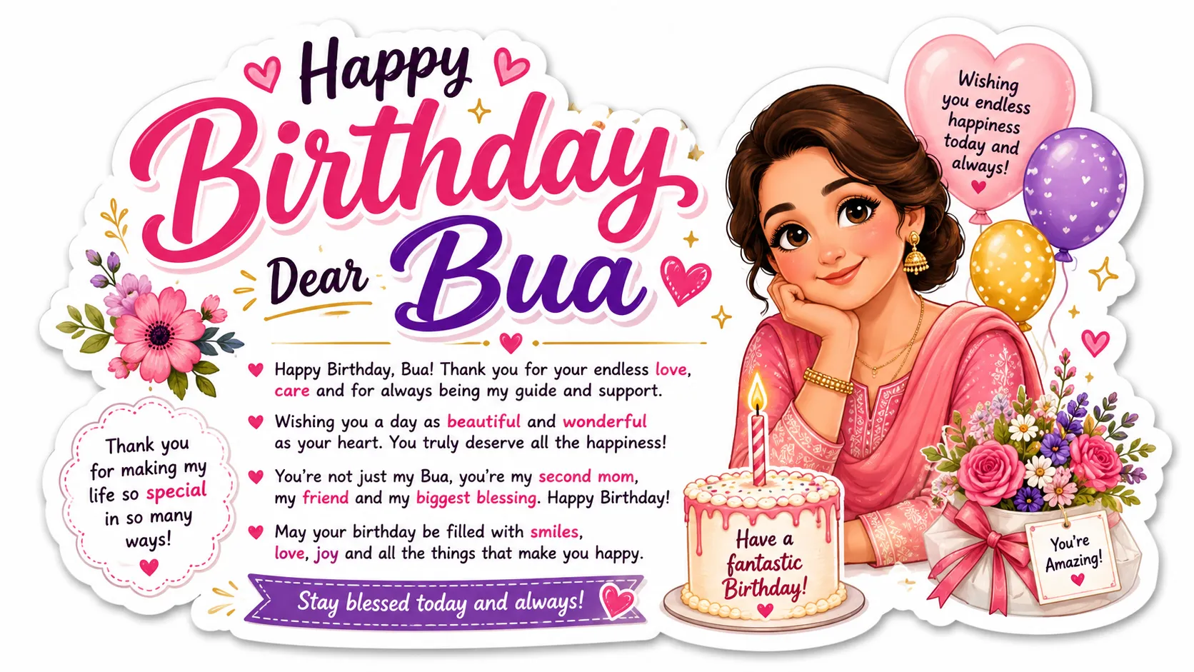 Best Birthday Quotes and Messages for Dear Bua