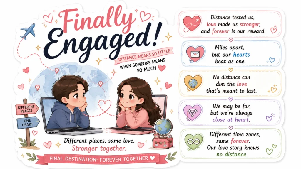 Finally Engaged Quotes for Long Distance Couples