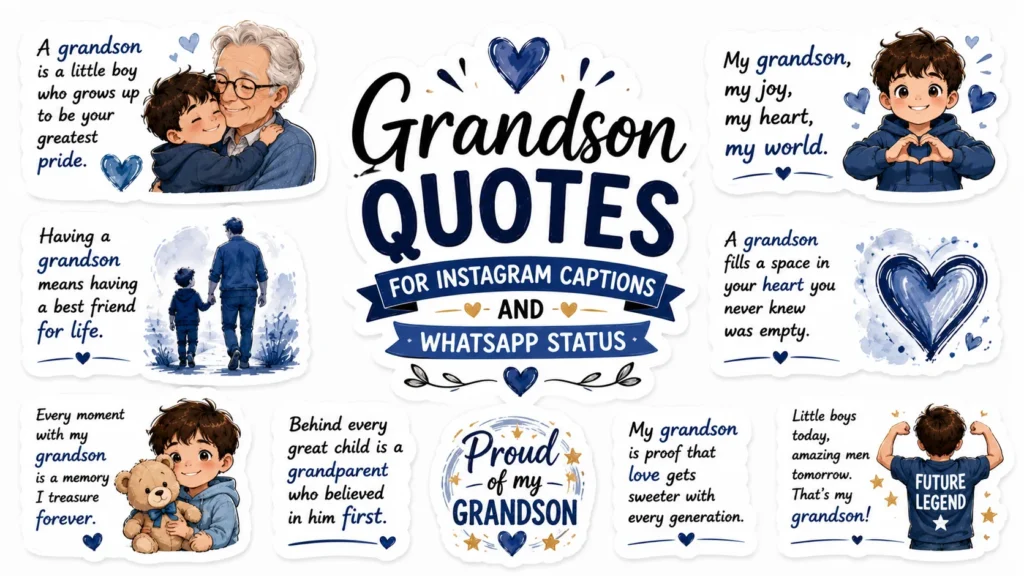 Grandson Quotes for Instagram Captions and WhatsApp Status