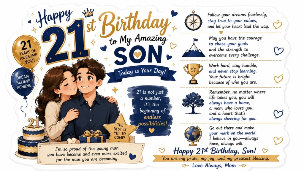 Inspirational 21st Birthday for Son from Mom