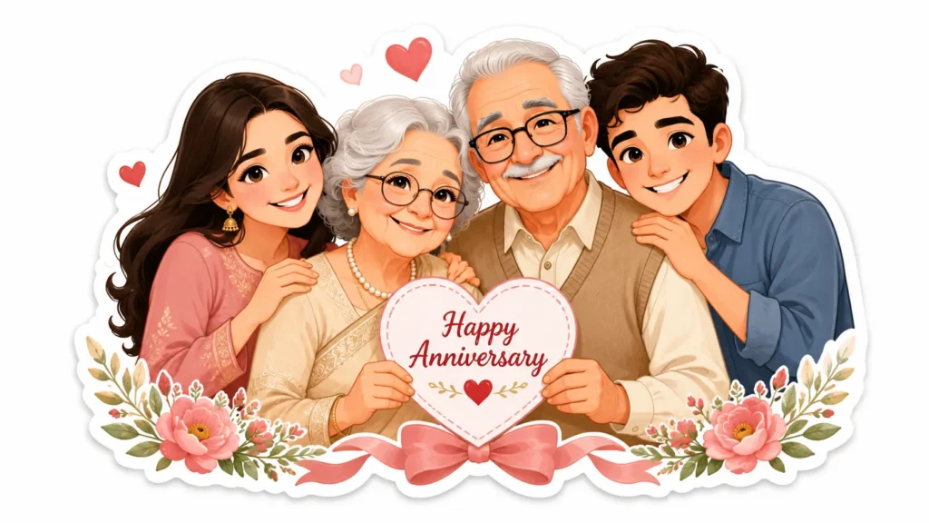 Wedding Anniversary Wishes for Parents from Daughter and Son