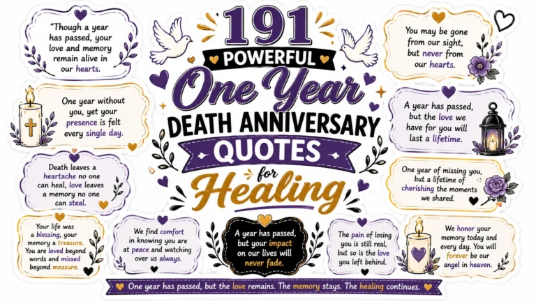 191 Powerful One Year Death Anniversary Quotes for Healing
