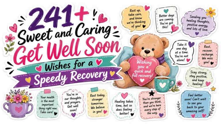 241+ Sweet and Caring Get Well Soon Wishes for a Speedy Recovery