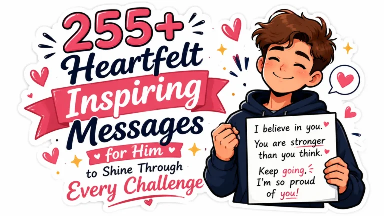 255+ Heartfelt Inspiring Messages for Him to Shine Through Every Challenge