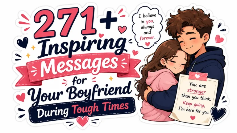 271+ Inspiring Messages for Your Boyfriend During Tough Times