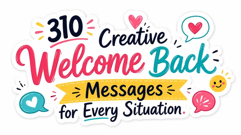 310 Creative Welcome Back Messages for Every Situation