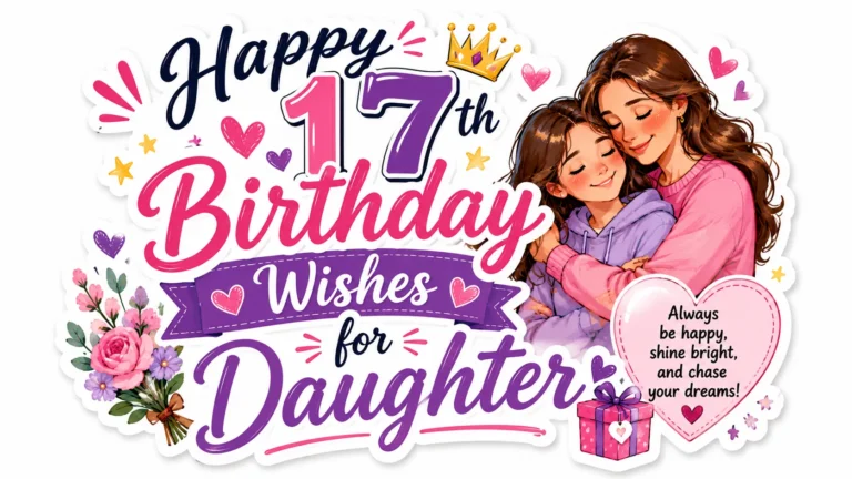 Happy 17th Birthday Wishes for Daughter