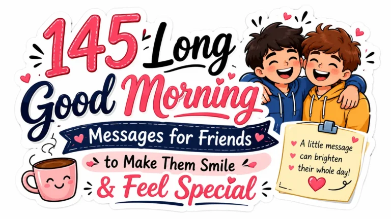 145 Long Good Morning Messages for Friends to Make Them Smile & Feel Special