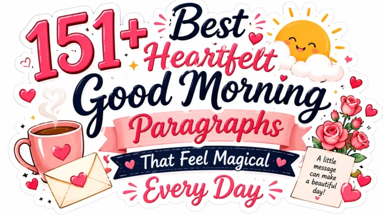151+ Best Heartfelt Good Morning Paragraphs That Feel Magical Every Day