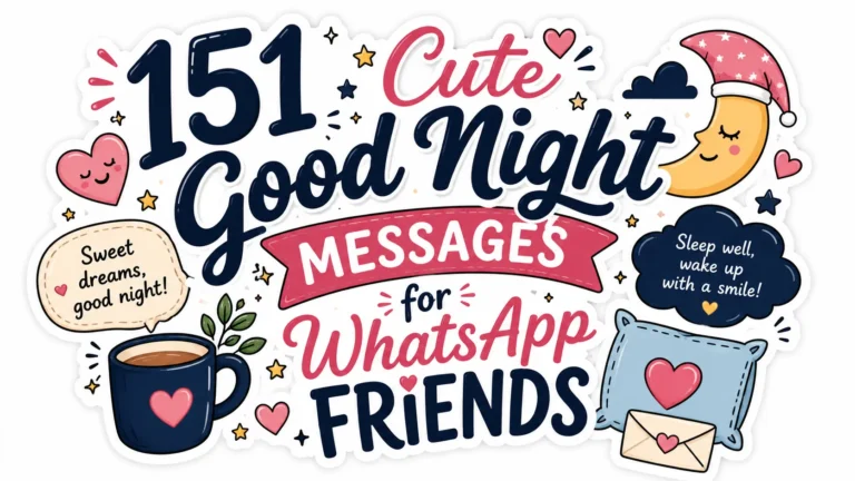 151 Cute Good Night Messages for WhatsApp Friends