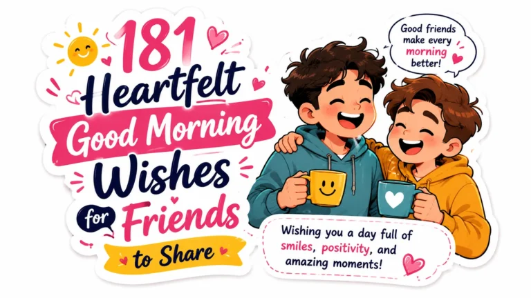 181 Heartfelt Good Morning Wishes for Friends to Share