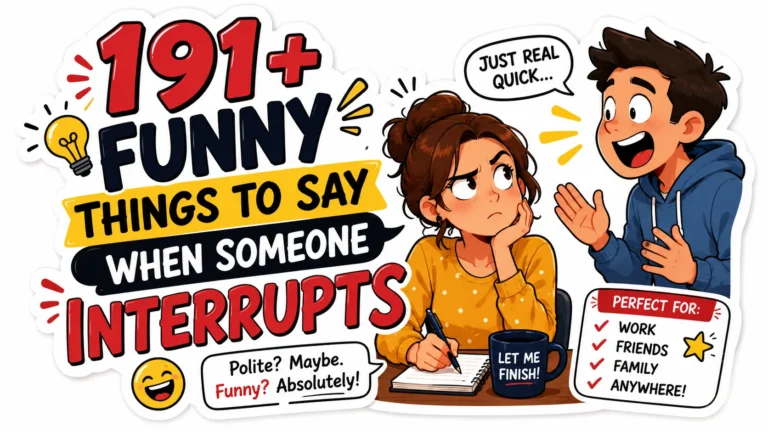191+ Funny Things to Say When Someone Interrupts