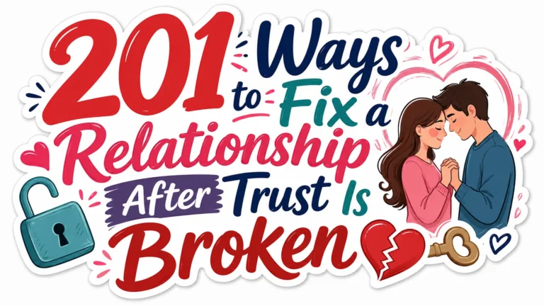 201 Ways to Fix a Relationship After Trust Is Broken