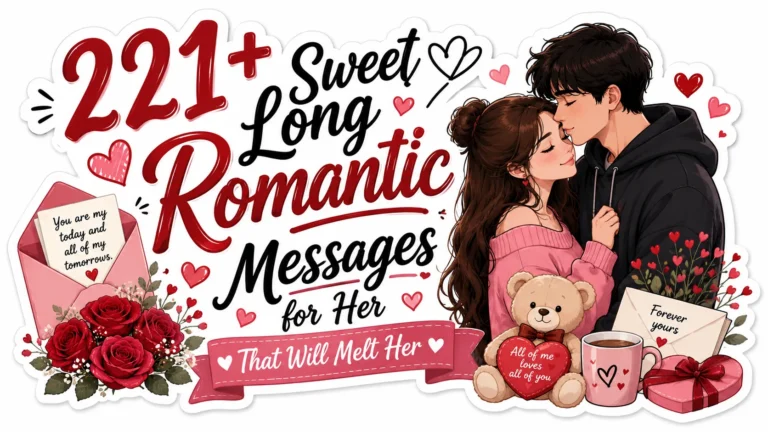 221+ Sweet Long Romantic Messages for Her