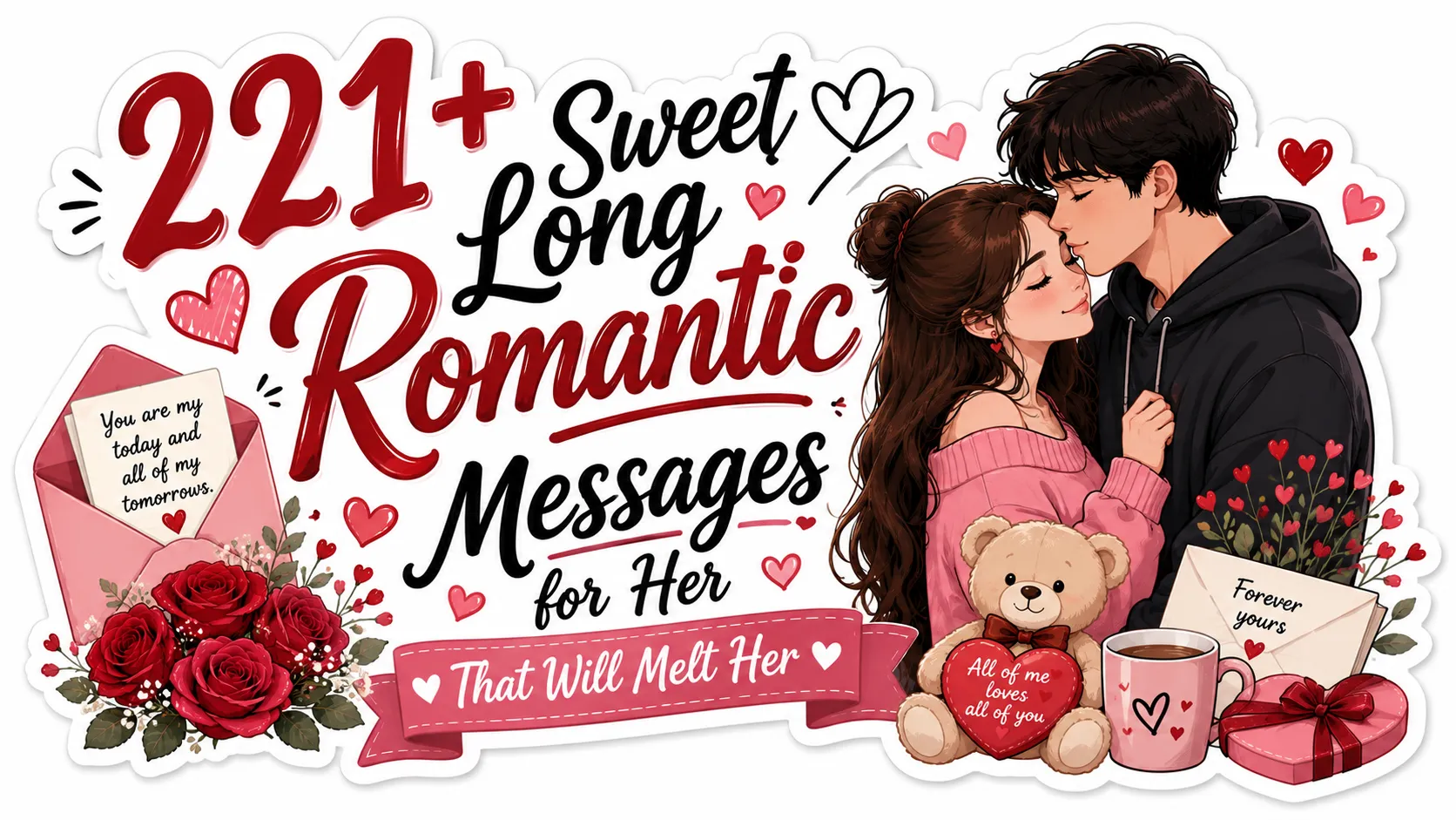 221+ Sweet Long Romantic Messages for Her