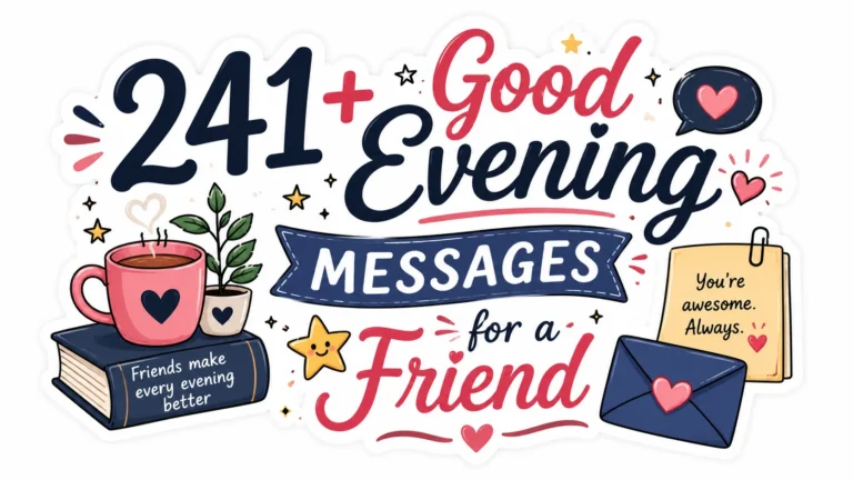 241+ Good Evening Messages for a Friend That Feel Real