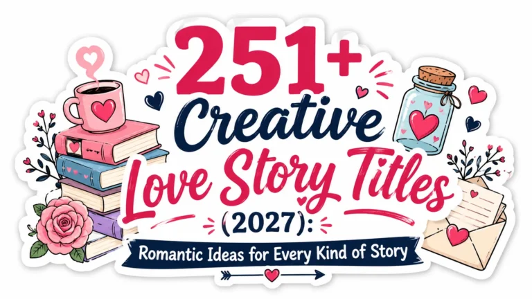 251+ Creative Love Story Titles (2027) Romantic Ideas for Every Kind of Story