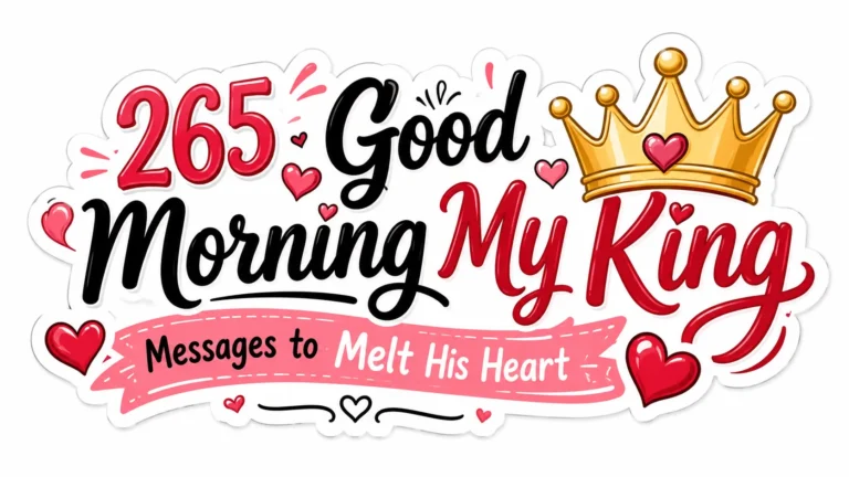 265 Good Morning My King Messages to Melt His Heart