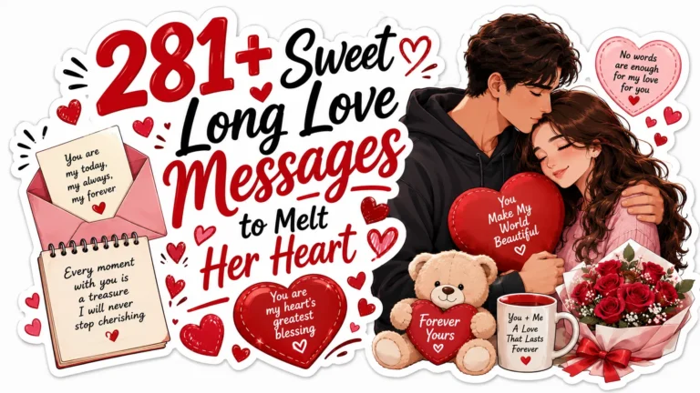 281+ Sweet Long Love Messages to Melt Her Heart
