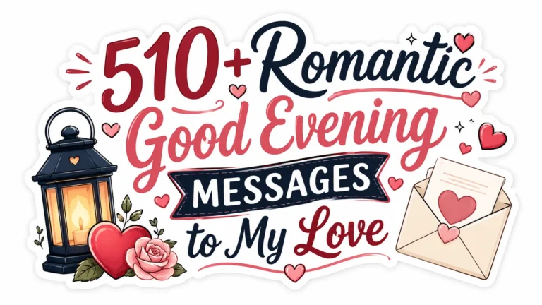 510+ Romantic Good Evening Messages to My Love