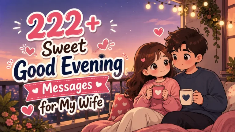 Sweet Good Evening Messages for My Wife