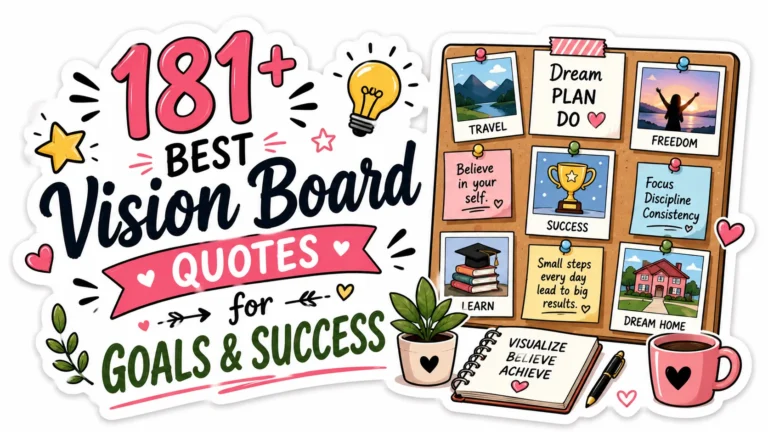 181+ Best Vision Board Quotes for Goals & Success