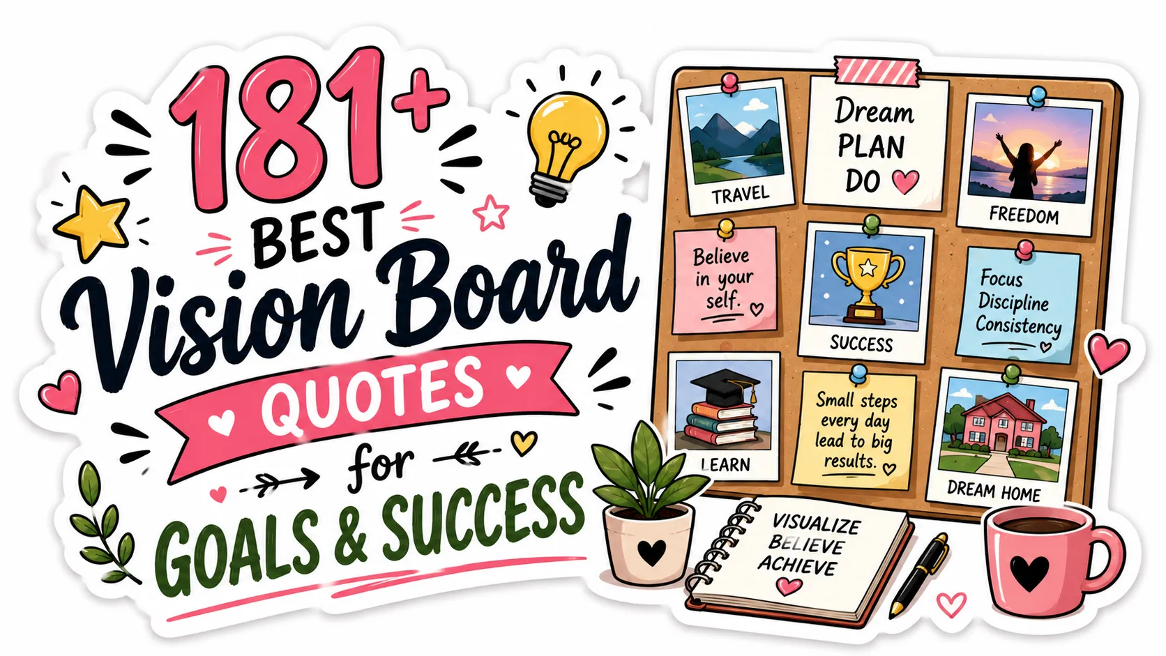 181+ Best Vision Board Quotes for Goals & Success