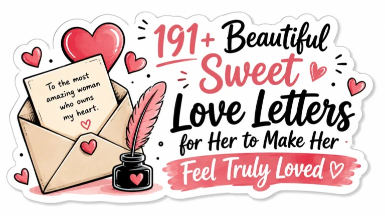 191+ Beautiful Sweet Love Letters for Her to Make Her Feel Truly Loved