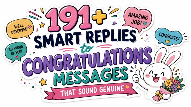 191+ Smart Replies to Congratulations Messages That Sound Genuine