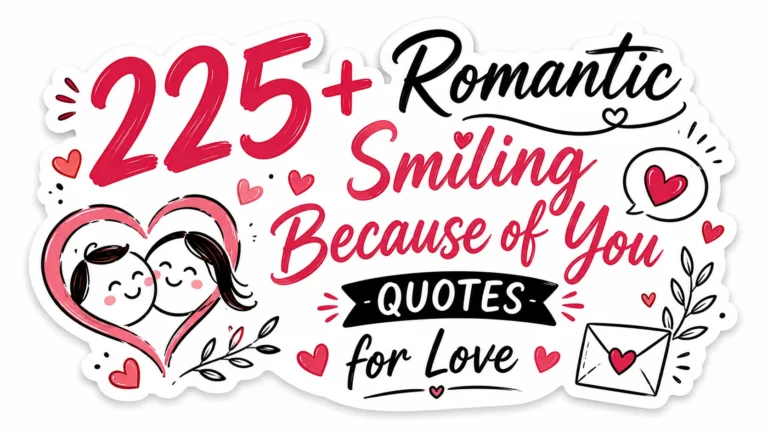 225+ Romantic Smiling Because of You Quotes for Love