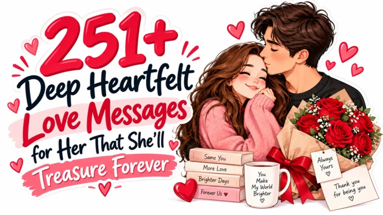 251+ Deep Heartfelt Love Messages for Her That She’ll Treasure Forever