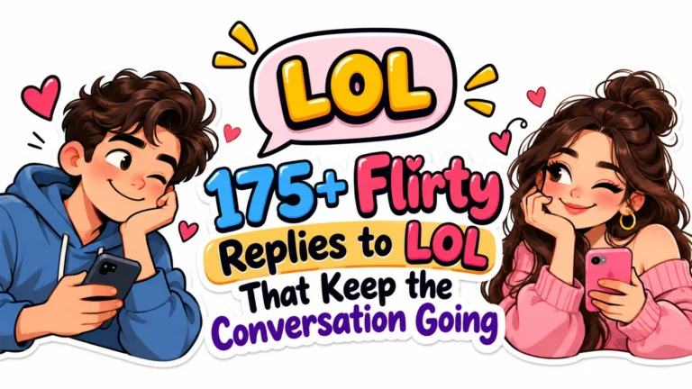 175+ Flirty Replies to LOL That Keep the Conversation Going