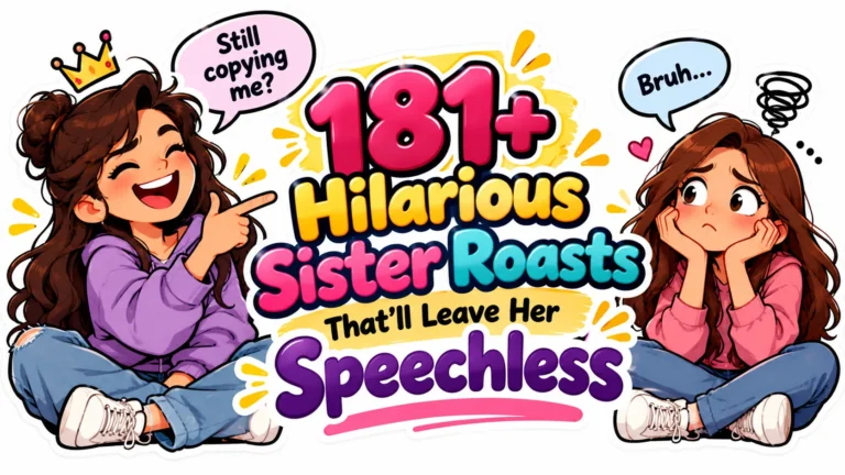 181+ Hilarious Sister Roasts That’ll Leave Her Speechless