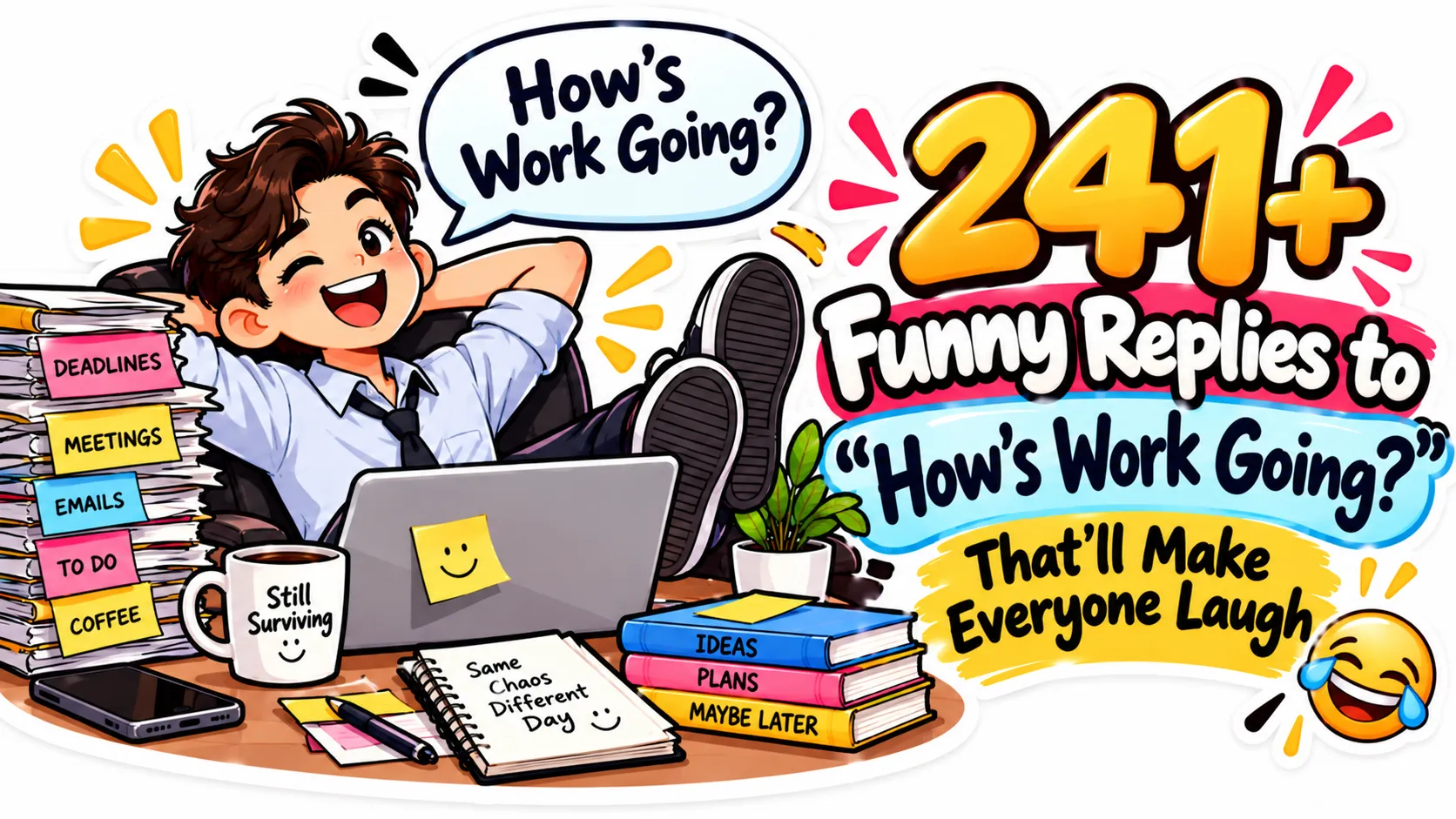 241+ Funny Replies to How is Work Going