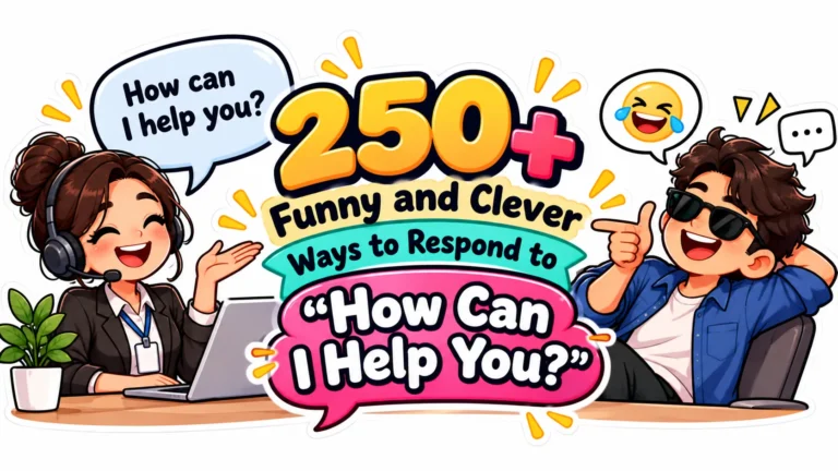 250+ Funny and Clever Ways to Respond to “How Can I Help You”