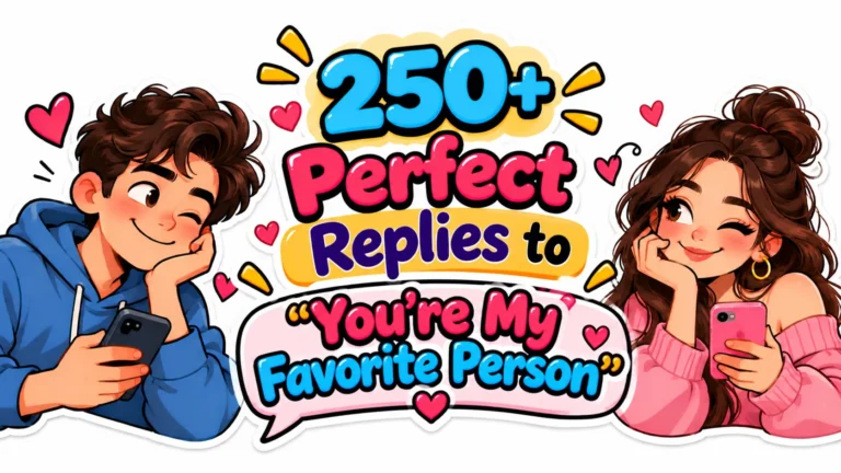 250+ Perfect Replies to You are My Favorite Person